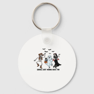 Ghouls Just Wanna Have Fun - Dancing Skeleton Spoo Key Ring