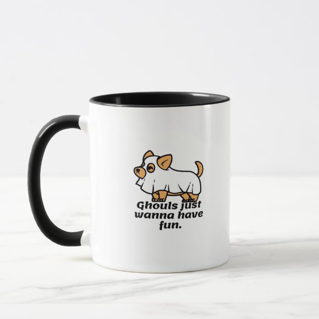 Ghouls Just Wanna Have Fun - Dog Mug (Left)