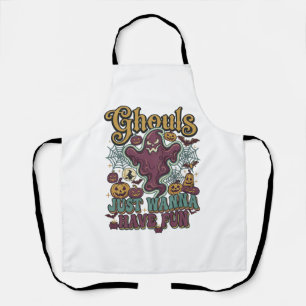 Ghouls Just Wanna Have Fun Ghost Pumpkins Witch Mo Apron