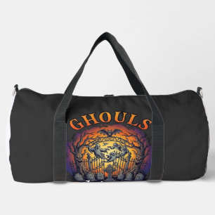 Ghouls Just Wanna Have Fun Ghosts Cemetery Pumpkin Duffle Bag