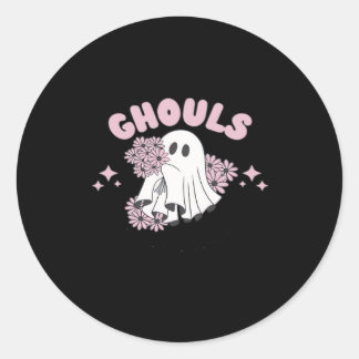 Ghouls Just Wanna Have Fun Halloween Art Basic Sty Classic Round Sticker