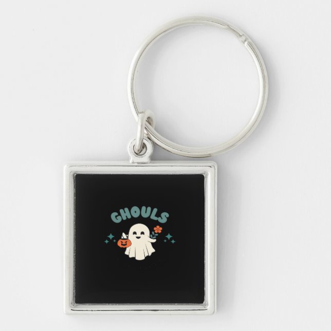 Ghouls Just Wanna Have Fun Halloween Art Funny Quo Key Ring (Front)