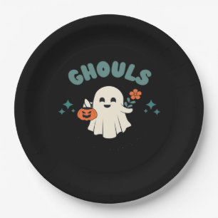 Ghouls Just Wanna Have Fun Halloween Art Funny Quo Paper Plate