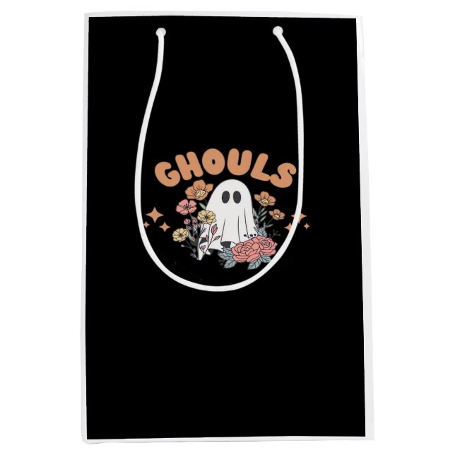 Ghouls Just Wanna Have Fun Halloween Art Sloth Des Medium Gift Bag (Front)