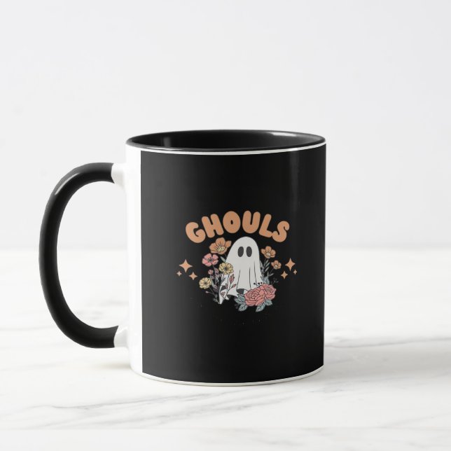 Ghouls Just Wanna Have Fun Halloween Art Sloth Des Mug (Left)