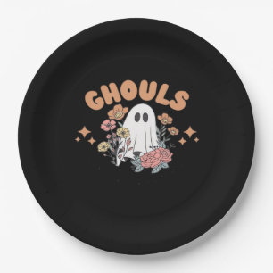 Ghouls Just Wanna Have Fun Halloween Art Sloth Des Paper Plate
