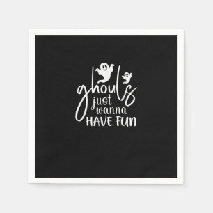 Ghouls Just Wanna Have Fun Halloween Basic Design Napkin