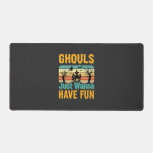 Ghouls Just Wanna Have Fun Halloween Design_1 Desk Mat