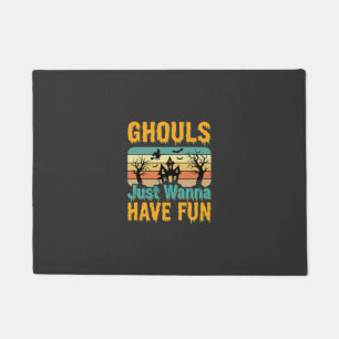 Ghouls Just Wanna Have Fun Halloween Design_1 Doormat
