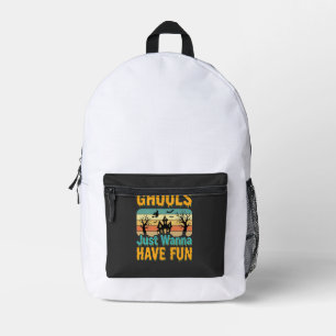 Ghouls Just Wanna Have Fun Halloween Design_1 Printed Backpack