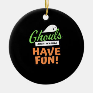 Ghouls Just Wanna Have Fun – Halloween Ghouls Funn Ceramic Tree Decoration