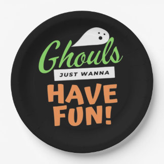 Ghouls Just Wanna Have Fun – Halloween Ghouls Funn Paper Plate