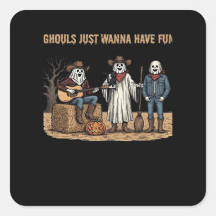 Ghouls Just Wanna Have Fun Halloween Gifts Autumn Square Sticker