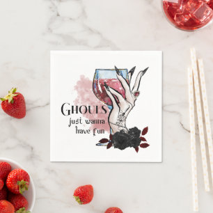 Ghouls Just Wanna Have Fun Halloween Napkin