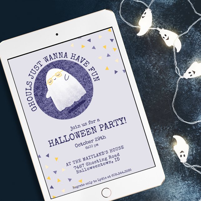 Ghouls Just Wanna Have Fun Halloween Party Invitation (Creator Uploaded)