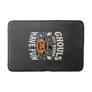 Ghouls Just Wanna Have Fun Halloween Pumpkin Bath Mat