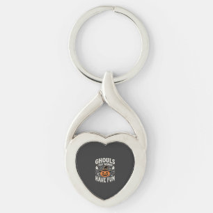 Ghouls Just Wanna Have Fun Halloween Pumpkin Key Ring