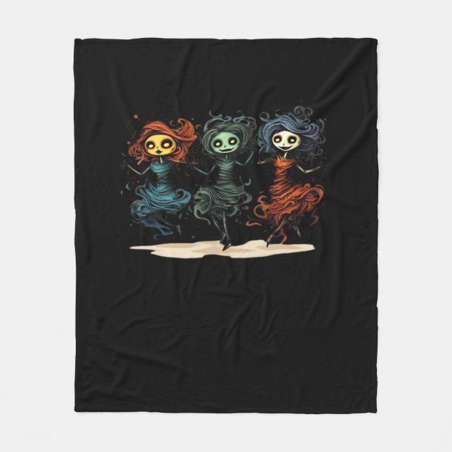 Ghouls Just Wanna Have Fun Halloween Style Fleece Blanket (Front)