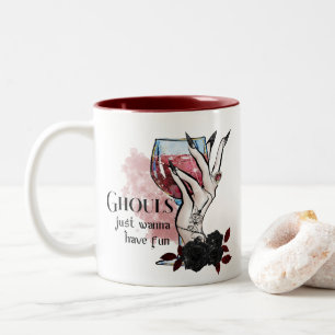 Ghouls Just Wanna Have Fun Halloween  Two-Tone Coffee Mug