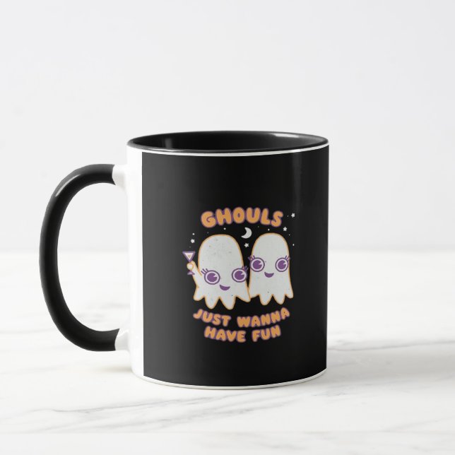 Ghouls Just Wanna Have Fun - Kawaii Style Fun Musi Mug (Left)
