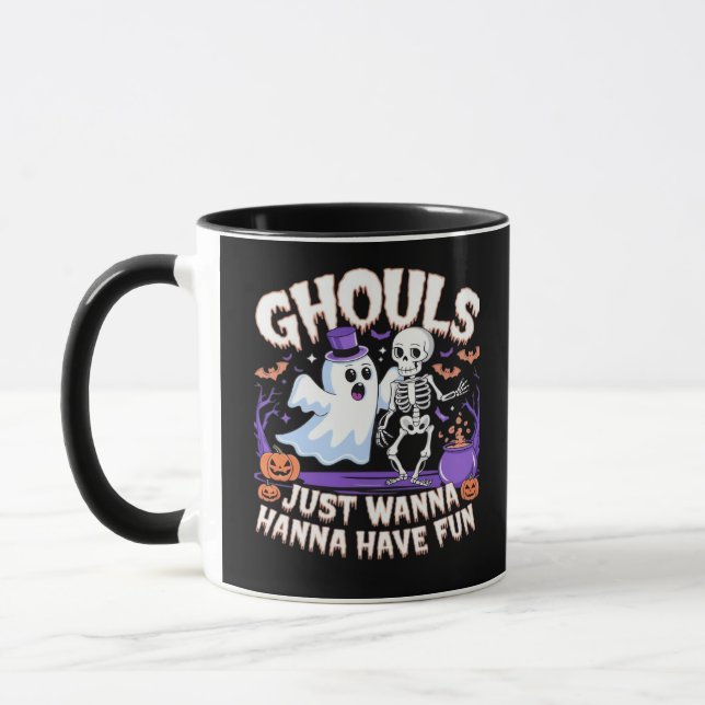 Ghouls Just Wanna Have Fun Lazy Sloth Mug (Left)