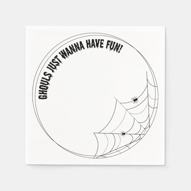 ghouls just wanna have fun luxury napkin  (Front)