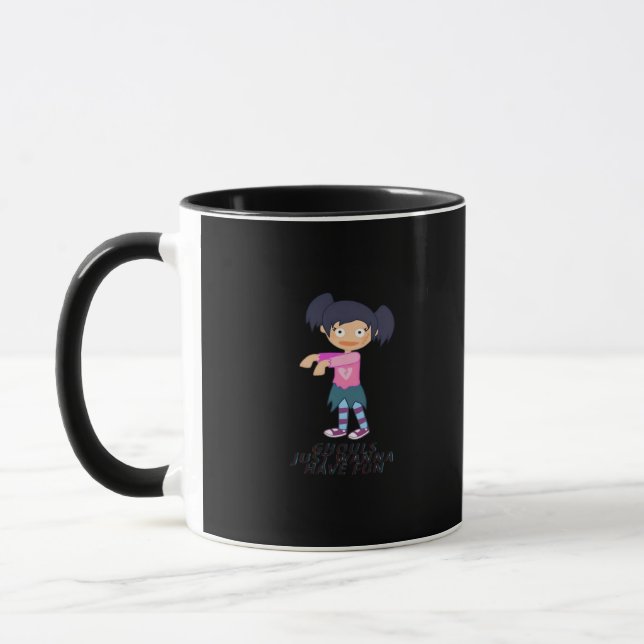 Ghouls Just Wanna Have Fun Quote & Design Mug (Left)