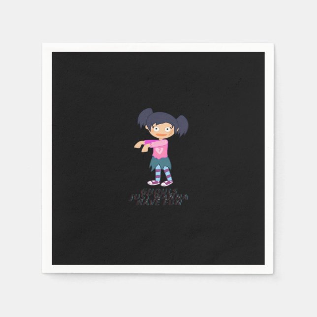 Ghouls Just Wanna Have Fun Quote & Design Napkin (Front)
