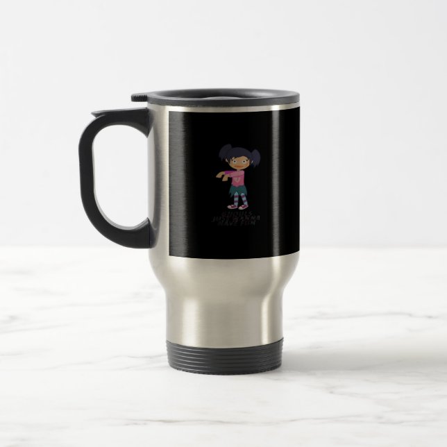 Ghouls Just Wanna Have Fun Quote & Design Travel Mug (Left)