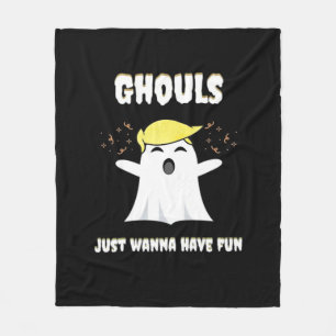 Ghouls Just Wanna Have Fun Retro Design Fleece Blanket