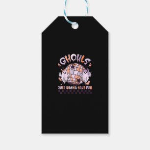 Ghouls Just Wanna Have Fun Retro Halloween Costume Gift Tags
