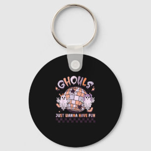 Ghouls Just Wanna Have Fun Retro Halloween Costume Key Ring