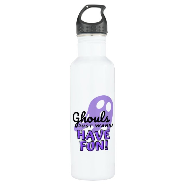 Ghouls Just Wanna Have Fun Sloth Halloween 710 Ml Water Bottle (Front)