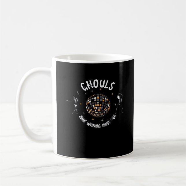 Ghouls Just Wanna Have Fun Sloth & Halloween Coffee Mug (Left)