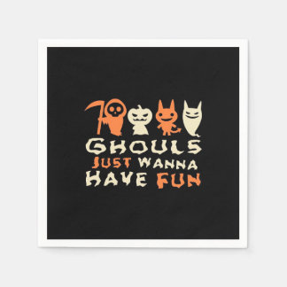 Ghouls Just Wanna Have Fun Sloth Halloween Napkin