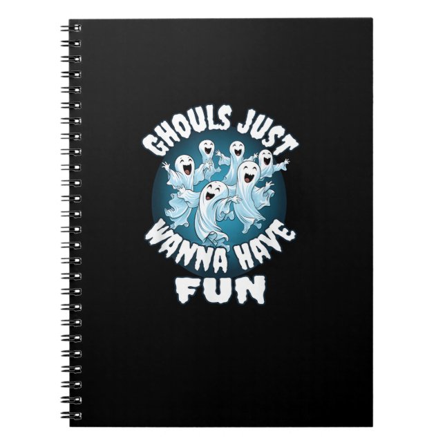 Ghouls Just Wanna Have Fun Sloth Halloween Notebook (Front)