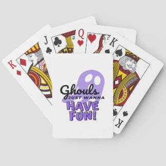 Ghouls Just Wanna Have Fun Sloth Halloween Playing Cards