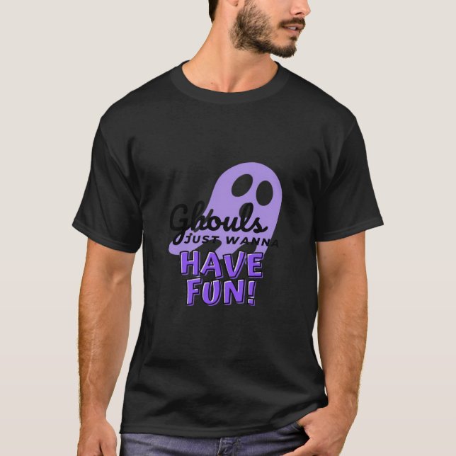 Ghouls Just Wanna Have Fun Sloth Halloween T-Shirt (Front)