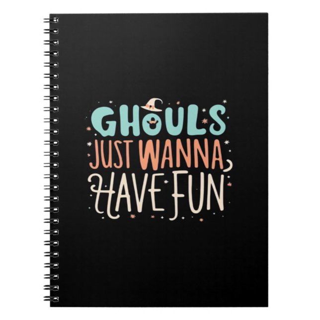 Ghouls Just Wanna Have Fun Sloth Vibes Notebook (Front)
