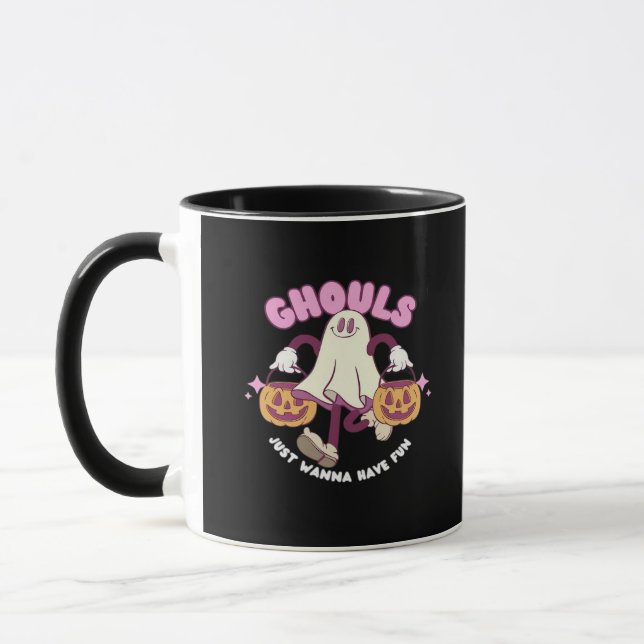 Ghouls Just Wanna Have Fun - Spooky Cute Halloween Mug (Left)