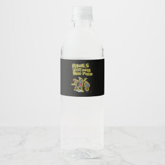 Ghouls Just Wanna Have Fun Spooky Slogan Water Bottle Label