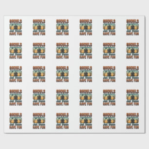 Ghouls Just Wanna Have Fun Vintage Halloween Wrapping Paper