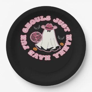 Ghouls Just Wanna Have Fun (Western Style Hallowee Paper Plate