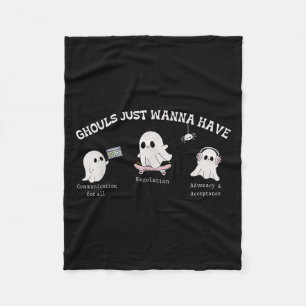 Ghouls Just Wanna Have Inclusion & Advocacy Ha Fleece Blanket