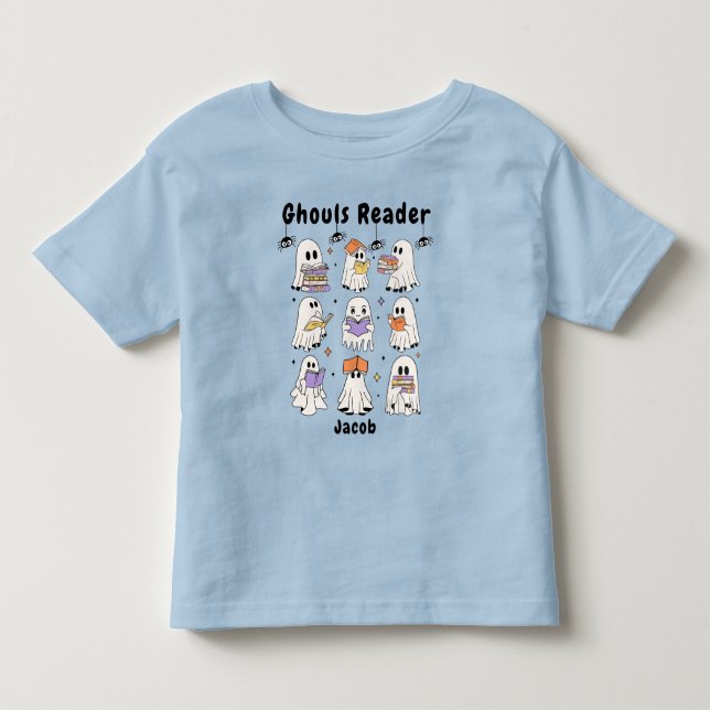 Ghouls Reader Books T-Shirt (Front)