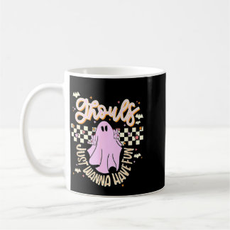Ghouls wanna have fun spooky halloween cute ghost coffee mug