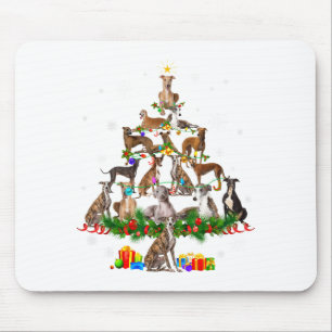 Ghound Christmas Tree Lights Funny Dog Xmas Gif Mouse Mat