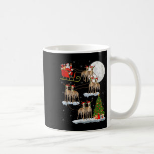 Ghound Dog Santa Sleigh Flying Funny Magical Chris Coffee Mug