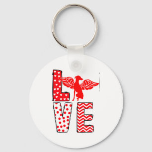 Ghound Valentines Day Love Valentine Cute Heart  Key Ring