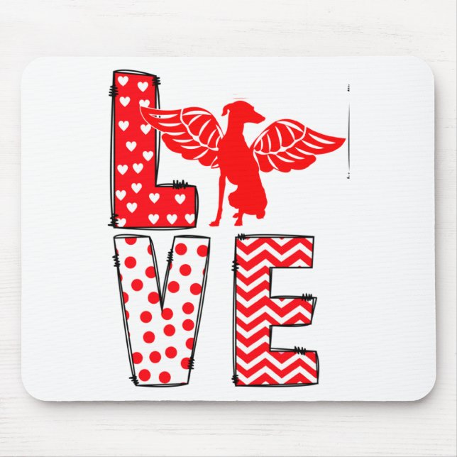 Ghound Valentines Day Love Valentine Cute Heart  Mouse Mat (Front)